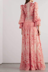 Gloria Paisley Printed Ruffled Maxi Dress-Sunfere